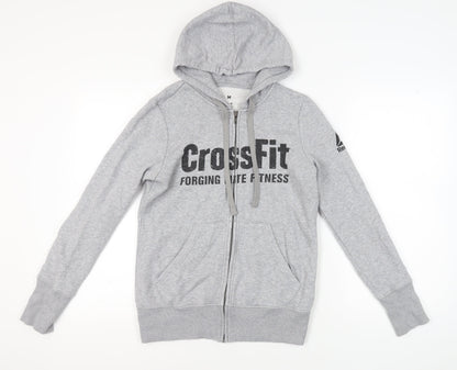 Reebok Grey Full Zip Hoodie, M, Unisex, Activewear