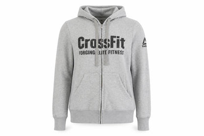 Unisex Adults UK Size M Reebok Grey Full Zip Hoodie