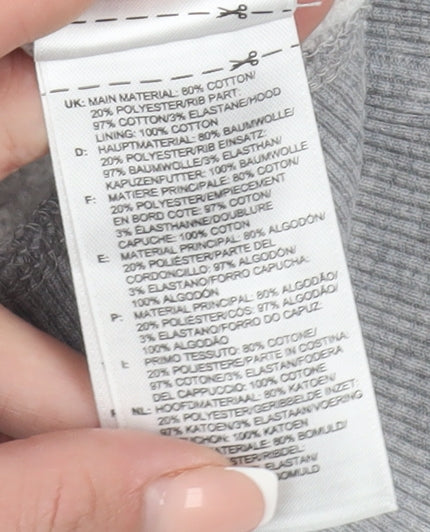 Reebok Grey Full Zip Hoodie, M, Unisex, Activewear