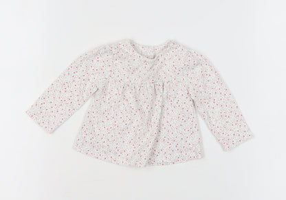 The Little White Company Unisex Baby Floral Blouse 0-3M