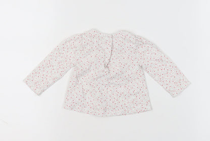 The Little White Company Unisex Baby Floral Blouse 0-3M