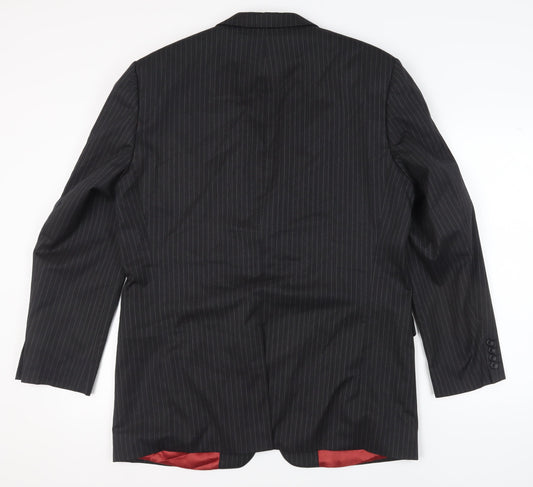Mens UK Size 44 Scott & Taylor Regular Black Suit Jacket