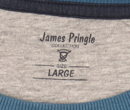 Mens UK Size L James Pringle Blue Pullover Sweatshirt