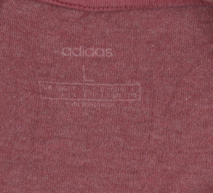 Mens UK Size L adidas Red  T-Shirt