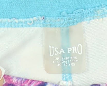 USA Pro Girls Multicoloured Floral Leggings 9-10 Years