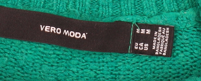 Womens UK Size M VERO MODA Green Pullover Jumper