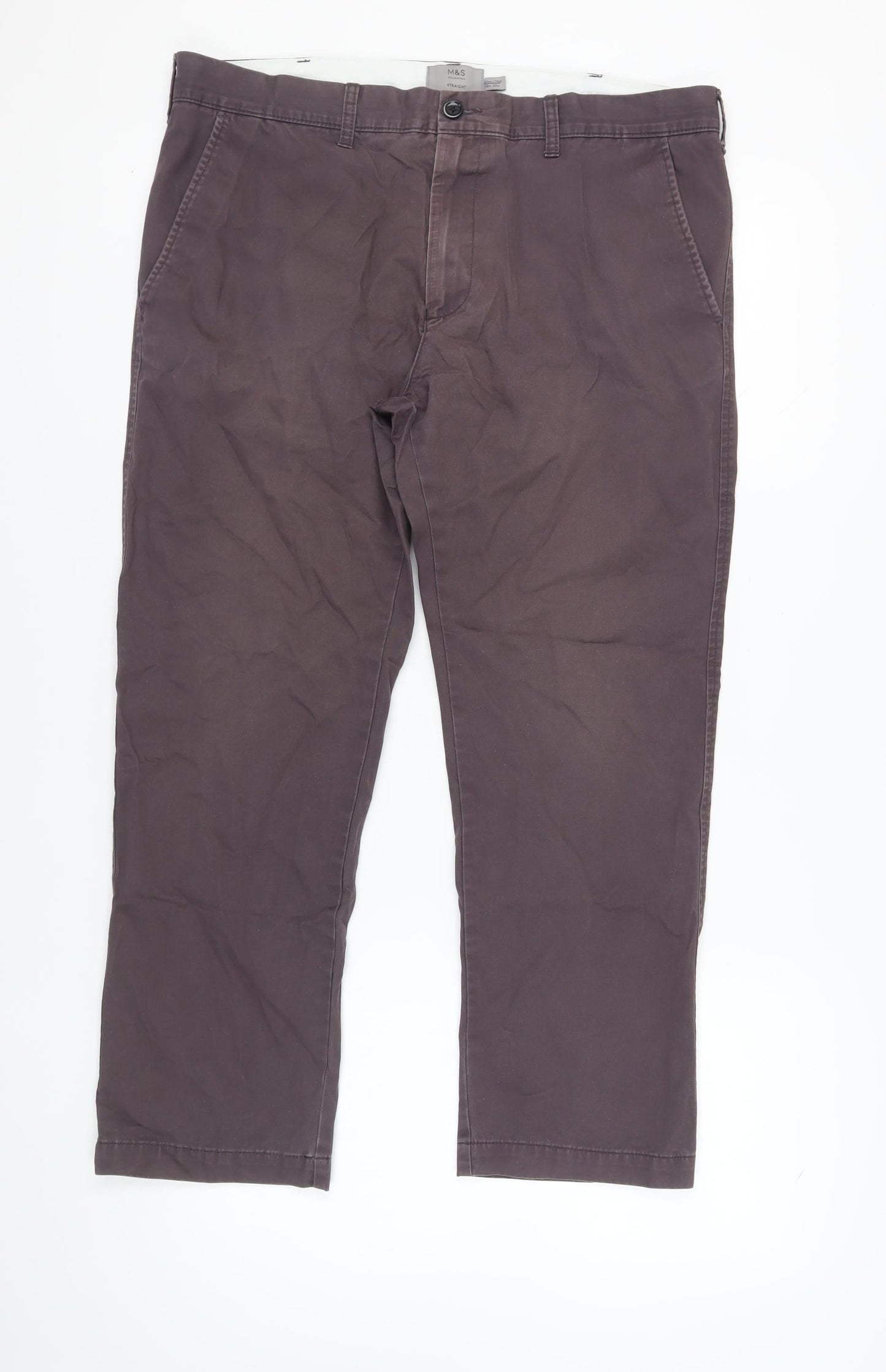 Marks and Spencer Men's Brown Chino Trousers L