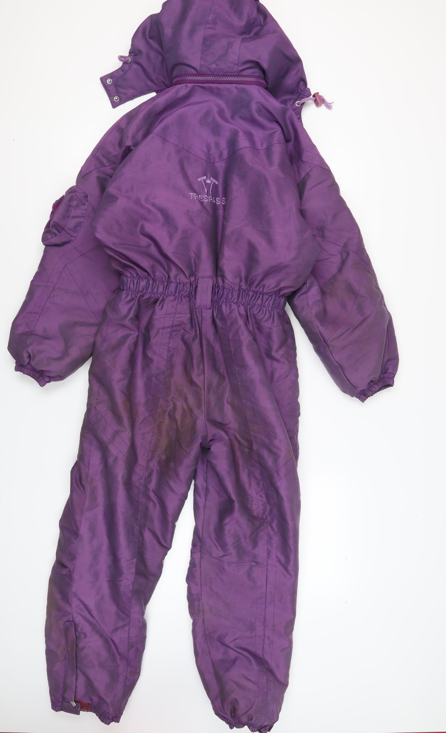 Trespass Girls Purple Ski Snowsuit 11-12 Yrs Full Zip Hooded