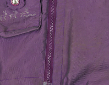 Trespass Girls Purple Ski Snowsuit 11-12 Yrs Full Zip Hooded
