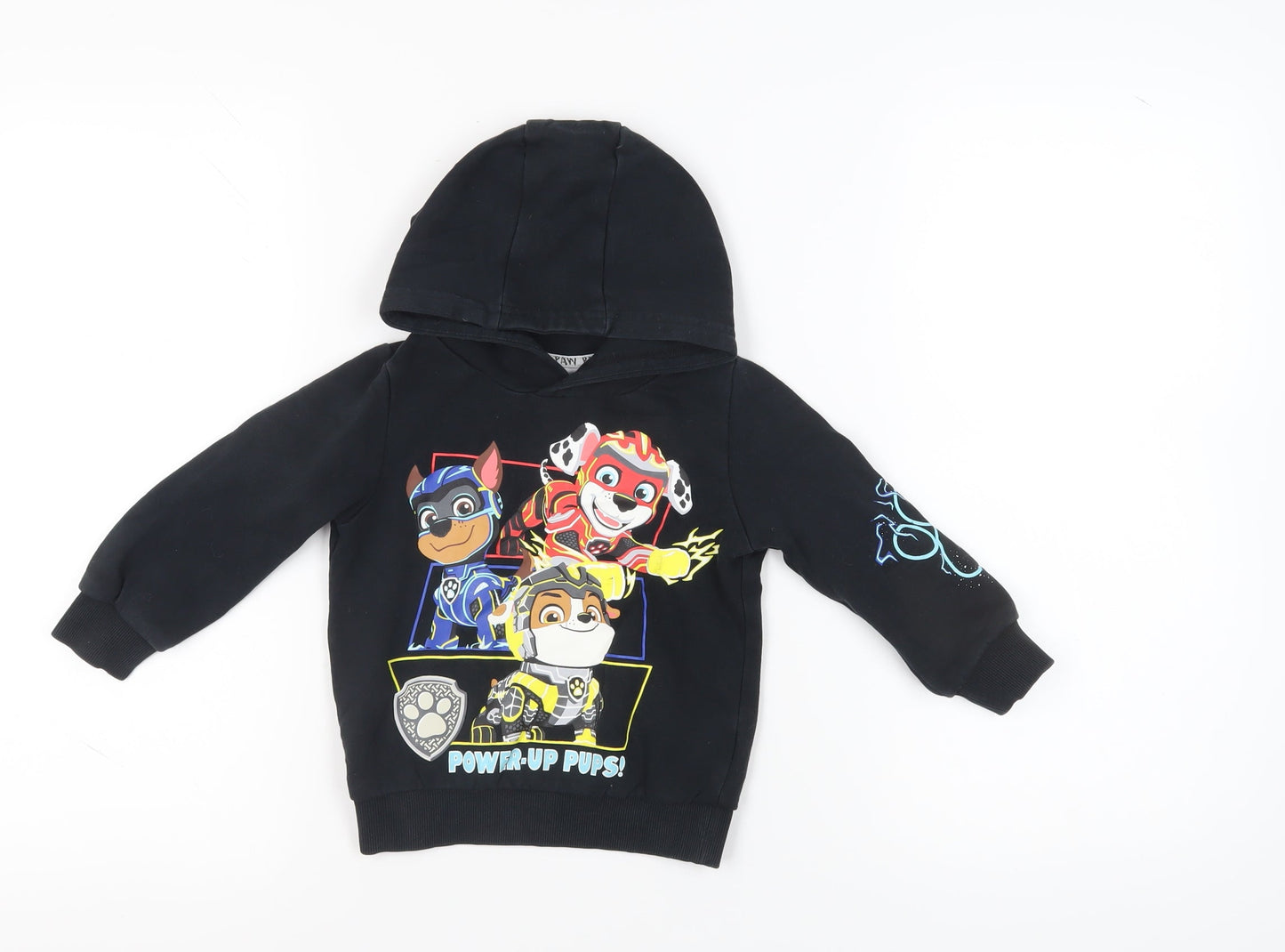 Paw Patrol Boys' Black Hoodie 2-3 Years - Cartoon Style