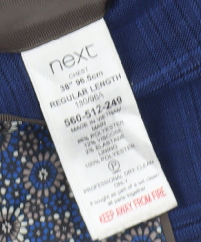 Mens UK Size 38 NEXT Regular Blue Suit Jacket