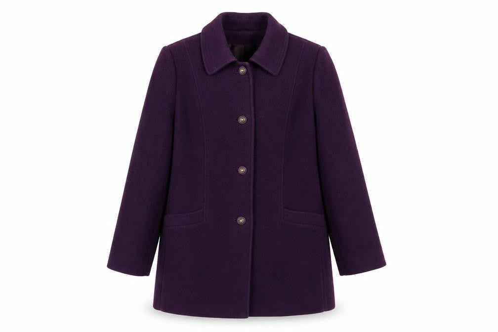 Womens UK Size 10 Eastex Purple Overcoat