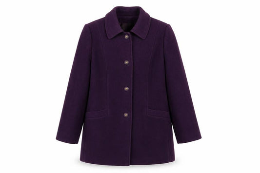 Womens UK Size 10 Eastex Purple Overcoat