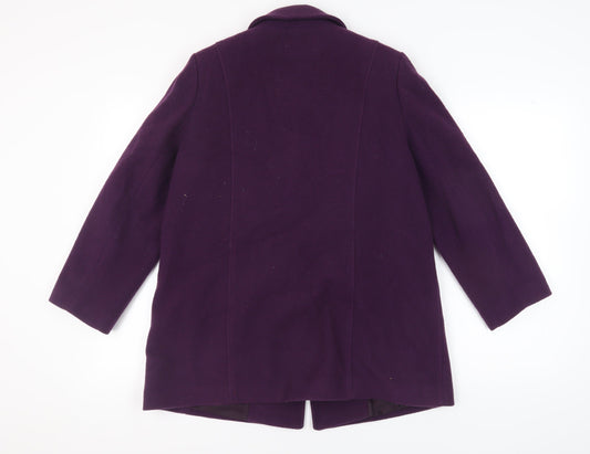 Womens UK Size 10 Eastex Purple Overcoat
