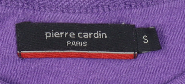 Pierre Cardin Men's Purple Colourblock T-Shirt, Size S