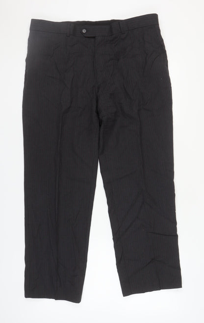Jaeger Men's Black Wool Trousers 38s