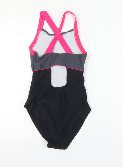 Slazenger Women's Black One Piece Swimsuit, Size 6, Stretchy
