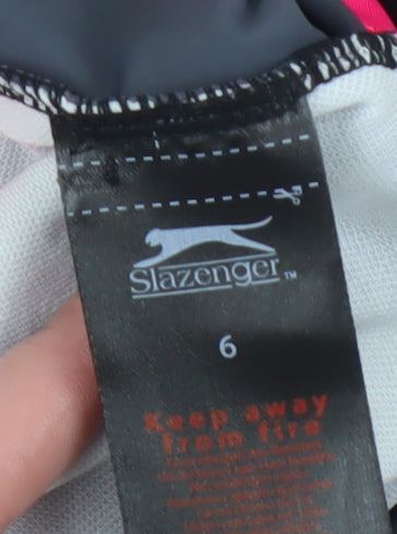 Slazenger Women's Black One Piece Swimsuit, Size 6, Stretchy