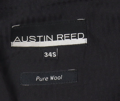 Austin Reed Men's Black Wool Striped Trousers 34S
