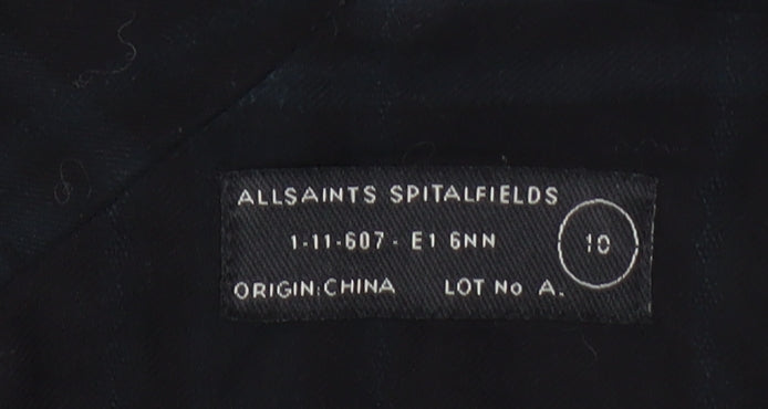 AllSaints Womens Black Check Dress Size 10