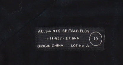 AllSaints Womens Black Check Dress Size 10