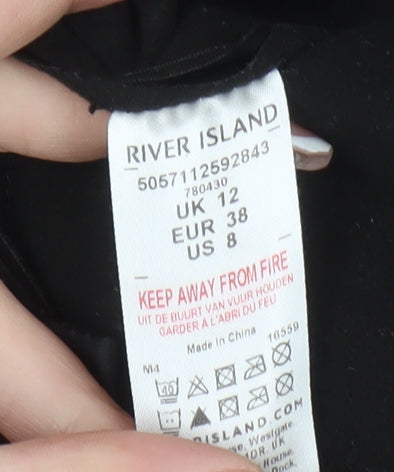 Womens UK Size 12 River Island   Black Leggings