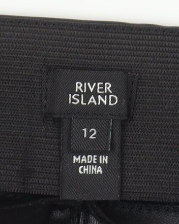 Womens UK Size 12 River Island   Black Leggings
