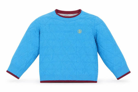 Baker by Ted Baker Unisex Blue Argyle Pullover Jumper, 18-24 Months