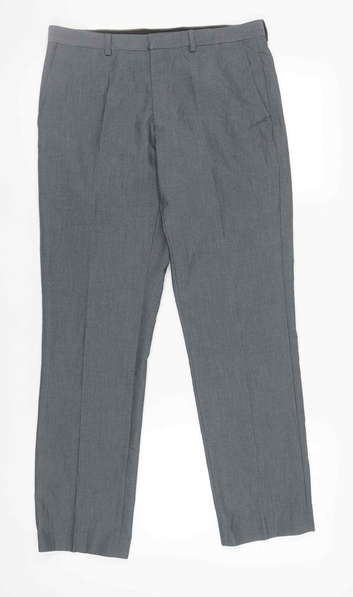 Burton Menswear Men's Grey Slim Fit Dress Pants
