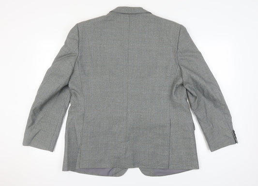 Mens UK Size 46 Dunn & Co Regular Grey Suit Jacket