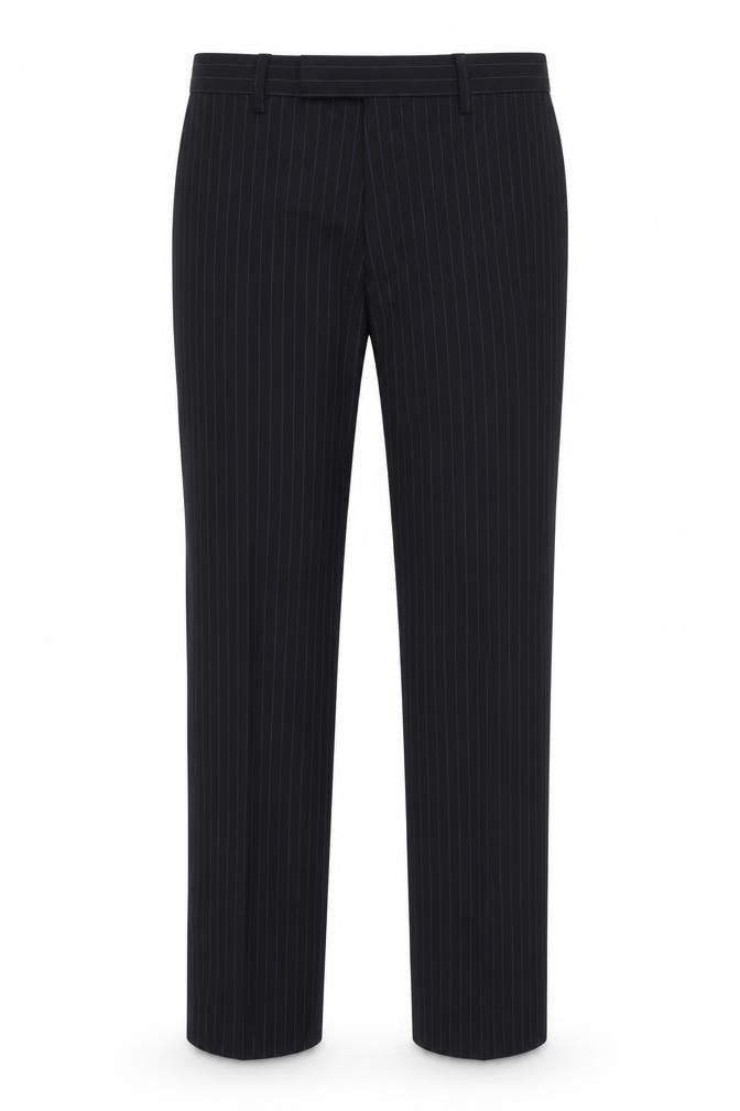 Mens UK Size 34 Marks and Spencer Regular Fit Business Formal Blue Trousers