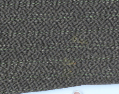 Mexx Women's Brown Herringbone Trousers Size 16