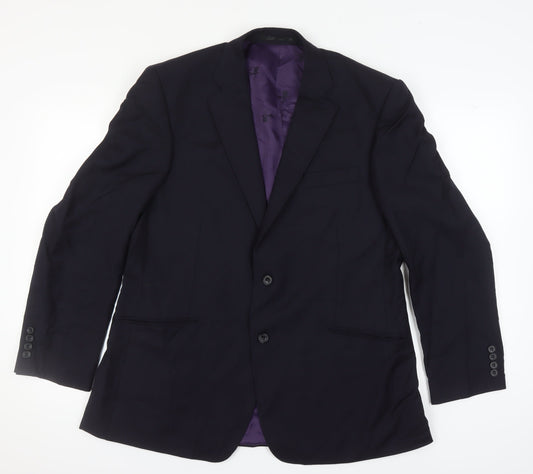 Mens UK Size 44 Paul Costelloe Regular Blue Suit Jacket