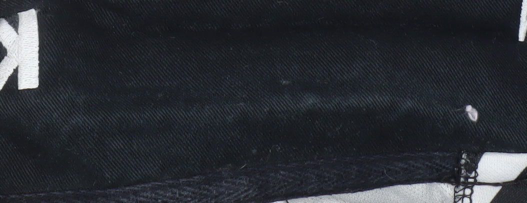 ISC Women's Black Polo Shirt, Size 12, Stripe Pattern