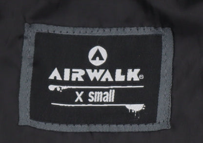 Airwalk Unisex Black XS Hooded Basic Jacket