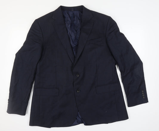 Mens UK Size 46 Marks and Spencer Regular Blue Suit Jacket