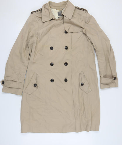 Gap Women's Beige Trench Coat Size L - Classic Style