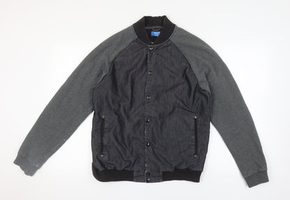 Adidas Men's Grey Bomber Jacket L - Casual Sportswear