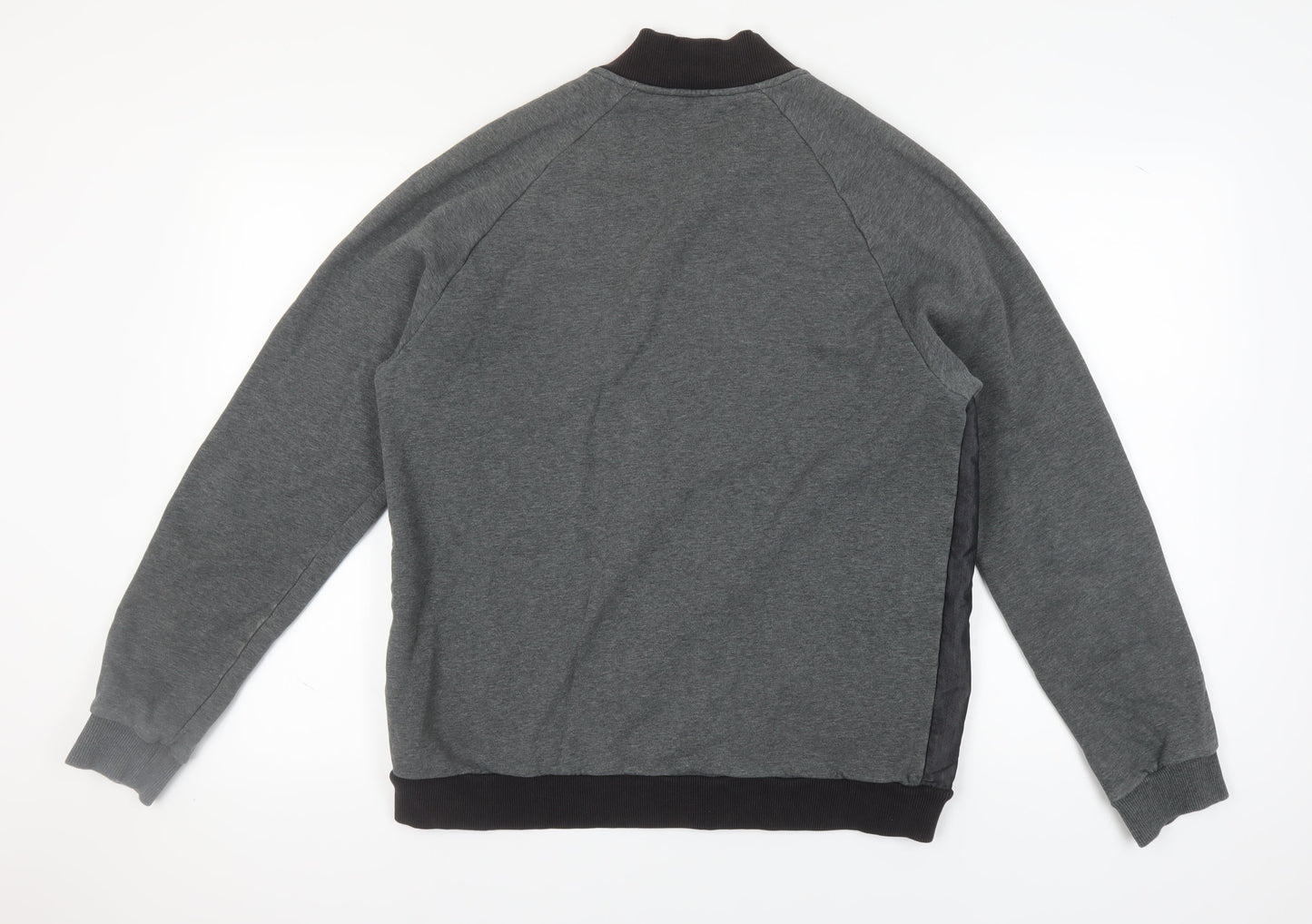 Adidas Men's Grey Bomber Jacket L - Casual Sportswear