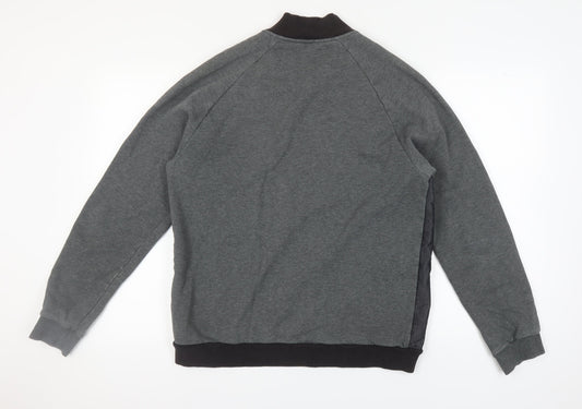 Adidas Men's Grey Bomber Jacket L - Casual Sportswear