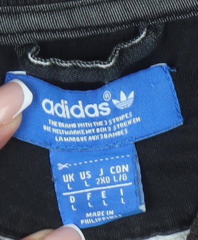 Adidas Men's Grey Bomber Jacket L - Casual Sportswear