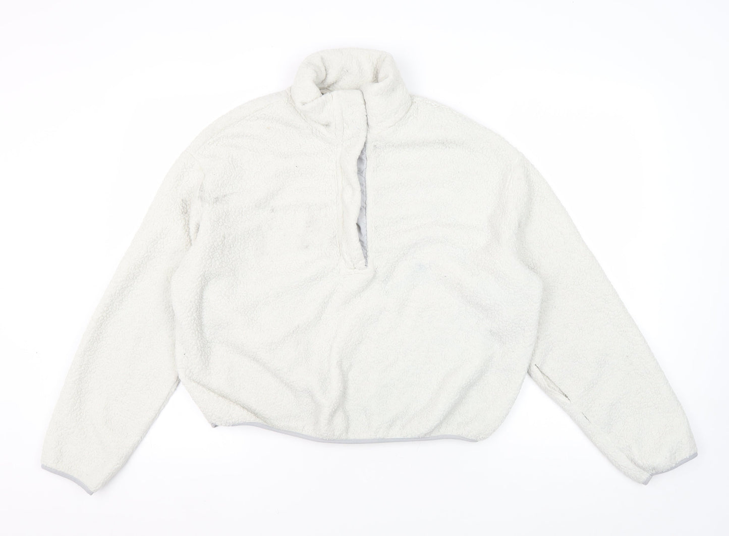 H&M Unisex Adult White Fleece Sweatshirt Size 12