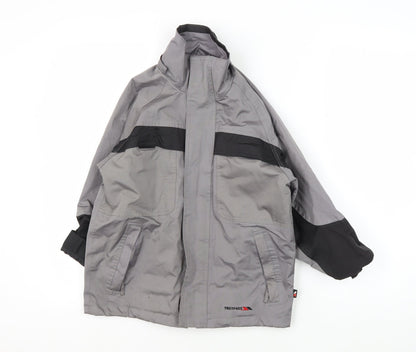 Trespass Boys Grey Black Parka Jacket 5-6 Years Winter