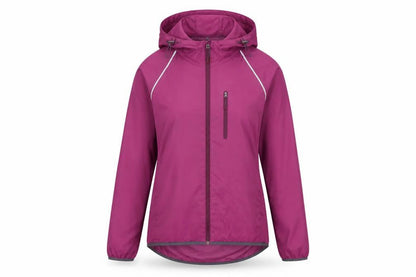 Front view of Farah unisex pink windbreaker nylon jacket m