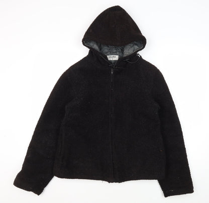 Moto Jeanswear Women's Black Hooded Jacket Size 10