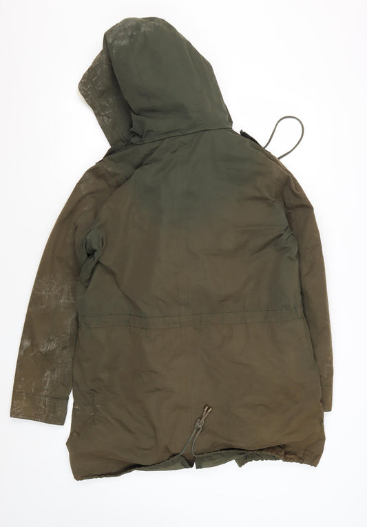 Mango Women's Green Parka Jacket - Size S