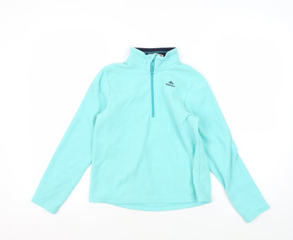 Quechua Girls Blue 1/2 Zip Fleece Sweatshirt 8-9 Years
