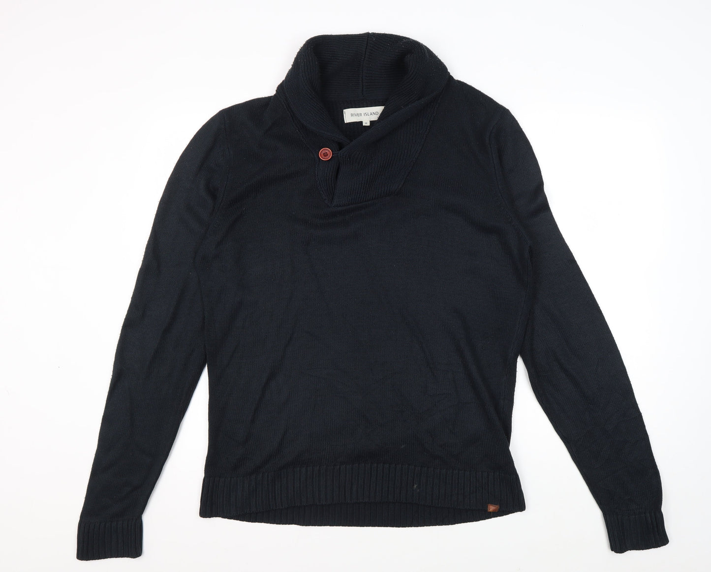 River Island Men's Black Pullover Jumper M