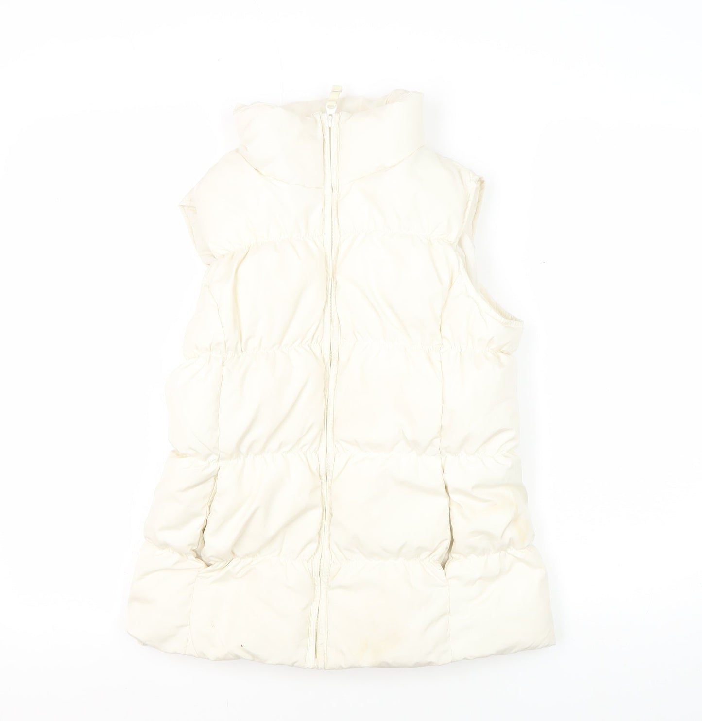 Lands' End Girls White Puffer Jacket 11 Years