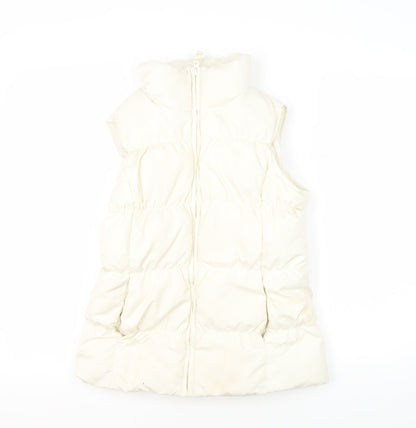 Lands' End Girls White Puffer Jacket 11 Years
